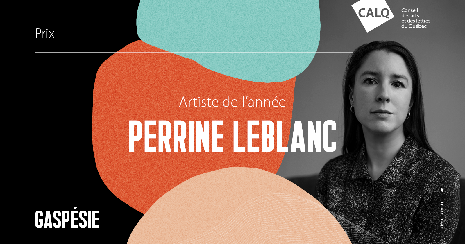 Perrine Leblanc - Prix du CALQ - Artiste de l'année en Gaspésie