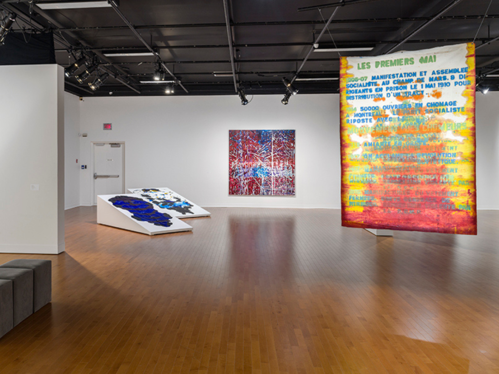Vue de l’exposition Marcel Saint-Pierre "Libérez la peinture!", Photo : Guy L'Heureux
