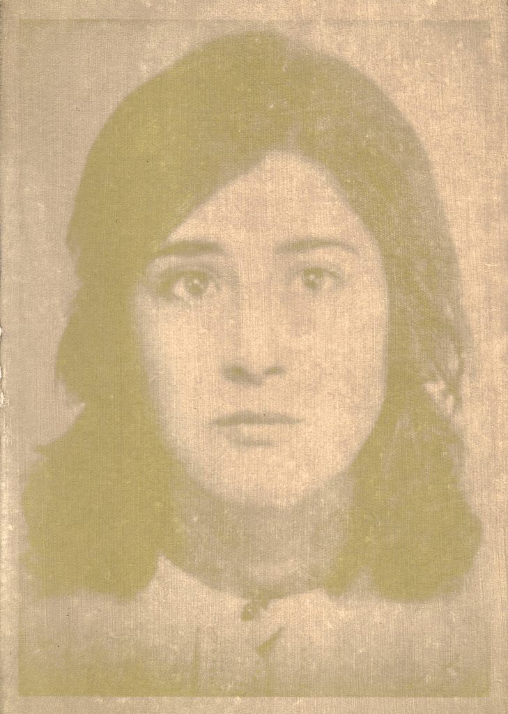 Anthotype de matcha sur papier de coton, 2025.