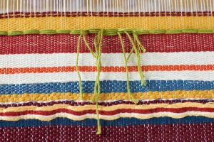 détails d'une oeuvre tissée traditionnellement