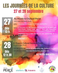 Pierre Perrault à Vues sur mer, André Breton au Chafaud de Percé, Jacques Ferron au Musée de la Gaspésie et à la Société historique de la Haute-Gaspésie