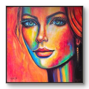 Portrait à l'acrylique
